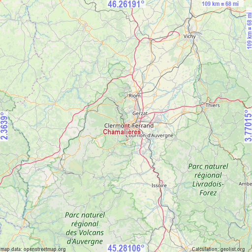 Chamalières on map