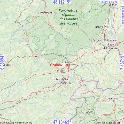 Châlonvillars on map
