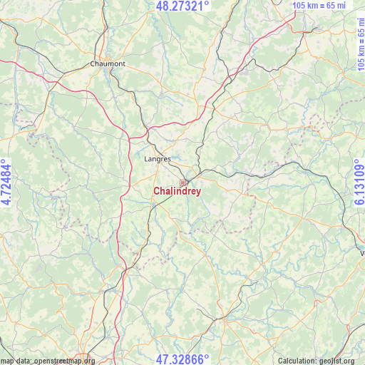 Chalindrey on map