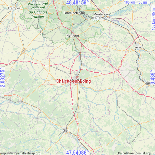 Châlette-sur-Loing on map
