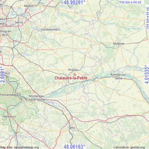 Chalautre-la-Petite on map
