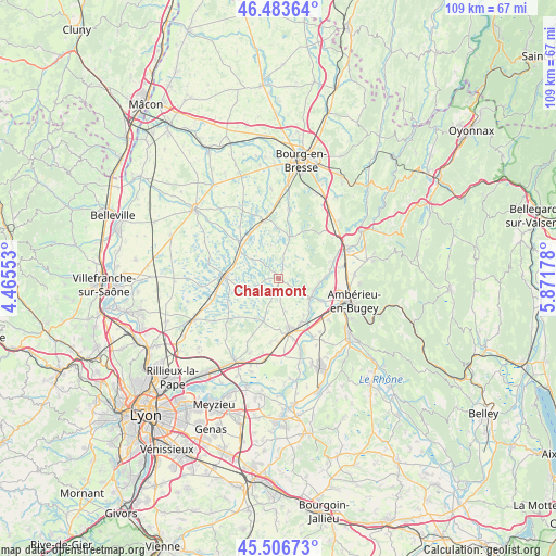 Chalamont on map