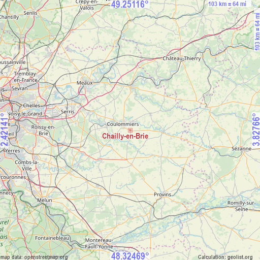 Chailly-en-Brie on map