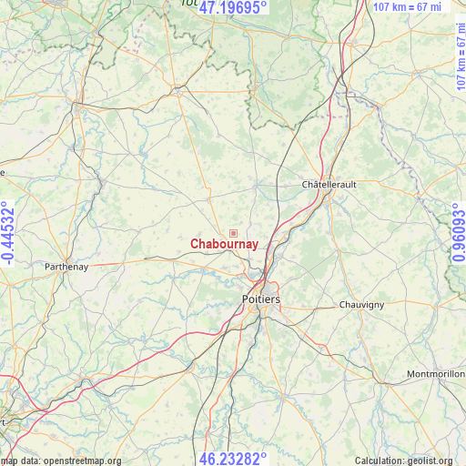 Chabournay on map