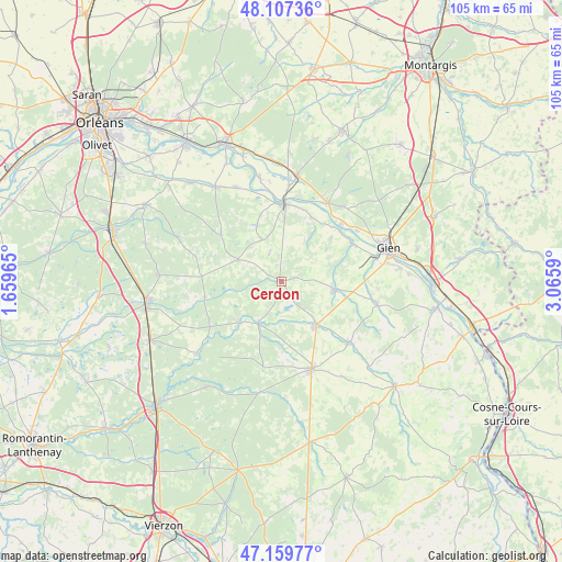 Cerdon on map