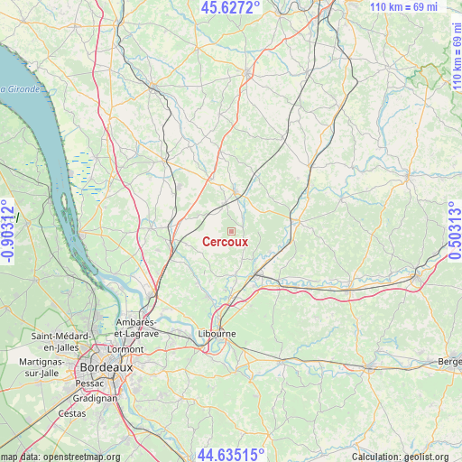 Cercoux on map