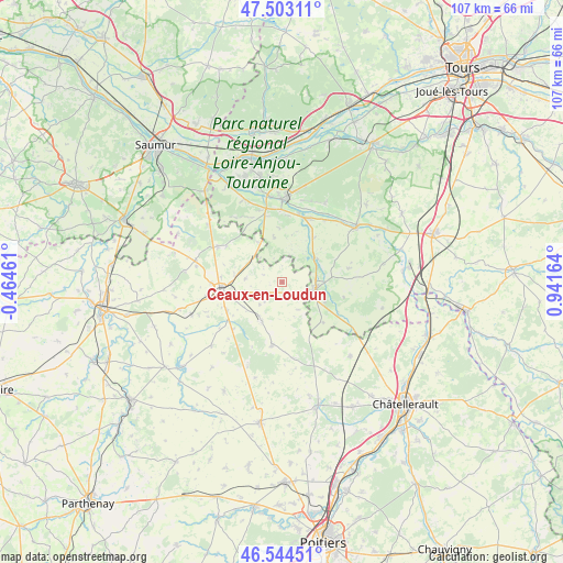 Ceaux-en-Loudun on map