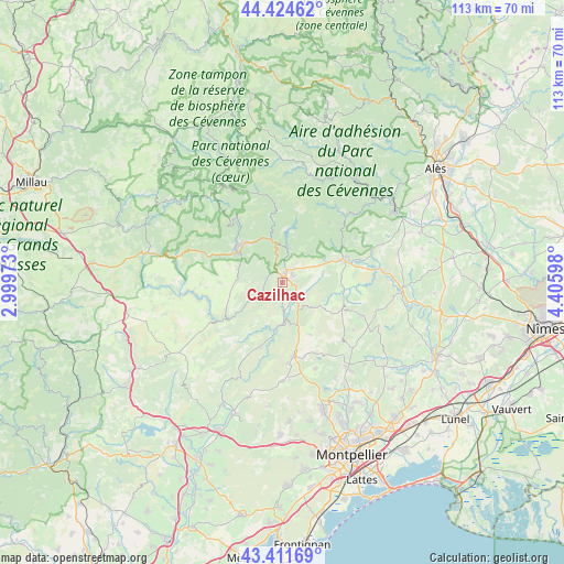 Cazilhac on map