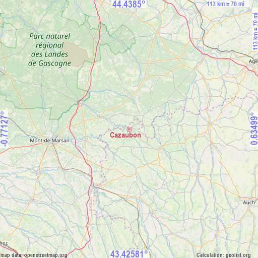 Cazaubon on map