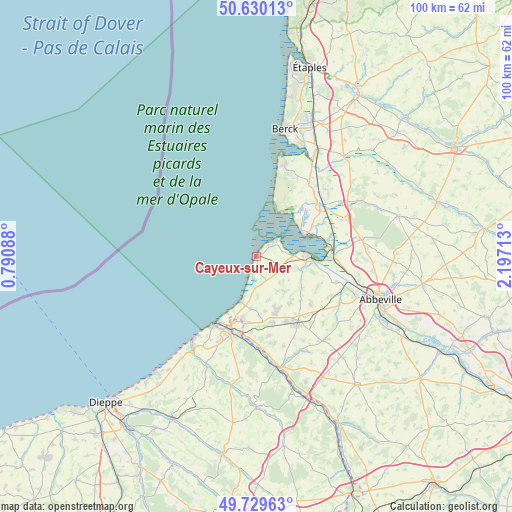 Cayeux-sur-Mer on map