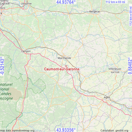 Caumont-sur-Garonne on map