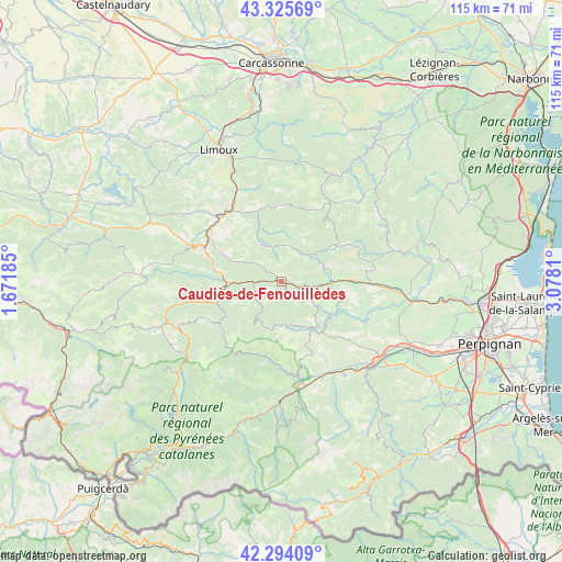 Caudiès-de-Fenouillèdes on map