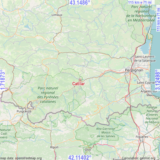 Catllar on map