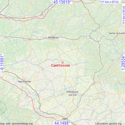 Castillonnès on map