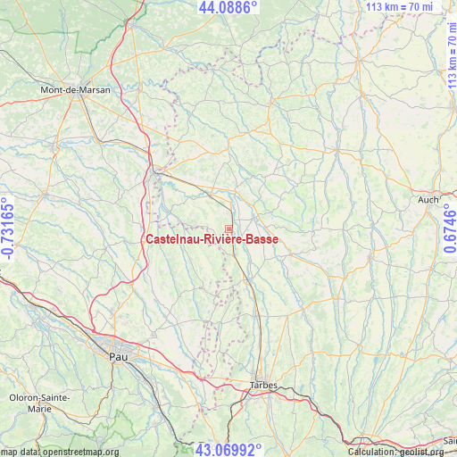 Castelnau-Rivière-Basse on map