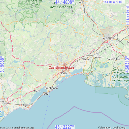 Castelnau-le-Lez on map