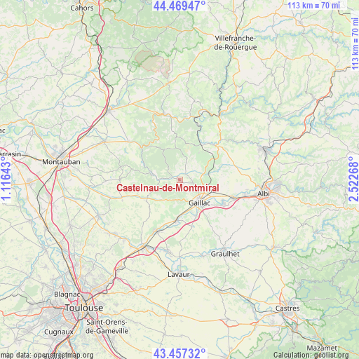 Castelnau-de-Montmiral on map