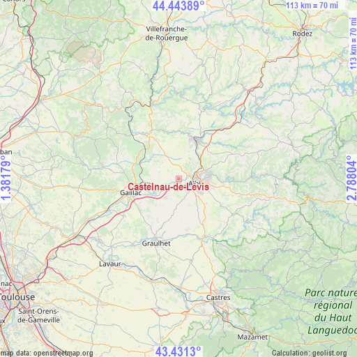 Castelnau-de-Lévis on map