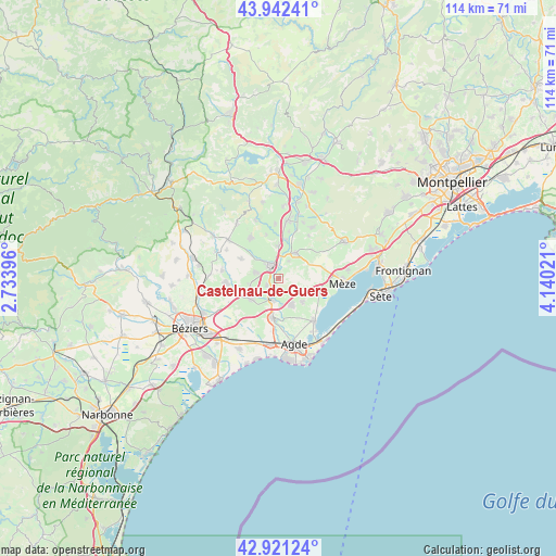 Castelnau-de-Guers on map