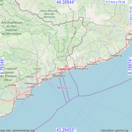 Castellar on map