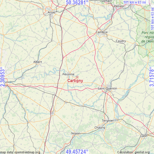 Cartigny on map