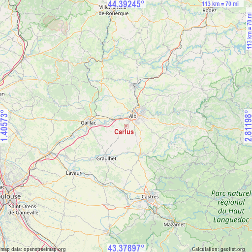 Carlus on map