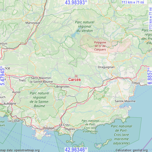 Carcès on map