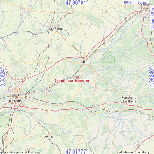 Candé-sur-Beuvron on map