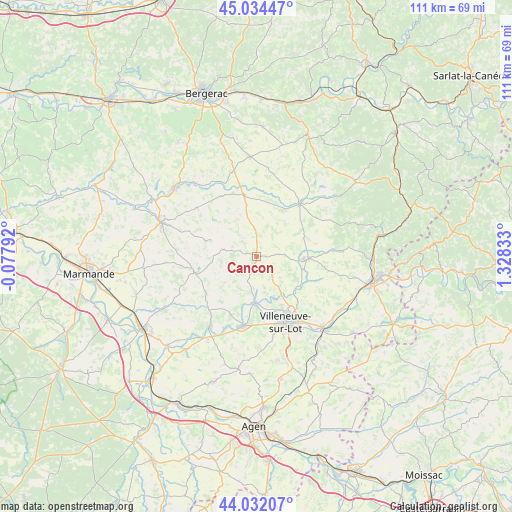 Cancon on map