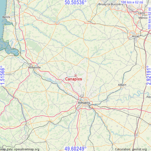 Canaples on map