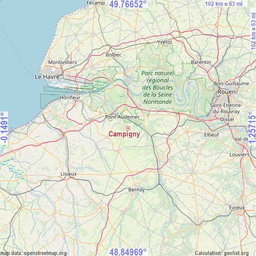 Campigny on map