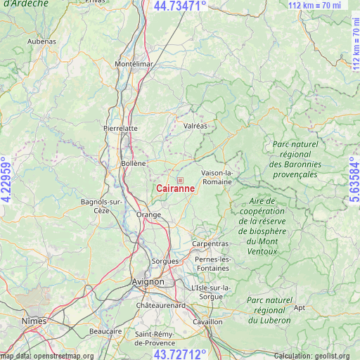 Cairanne on map