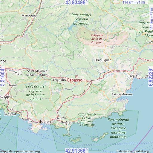 Cabasse on map