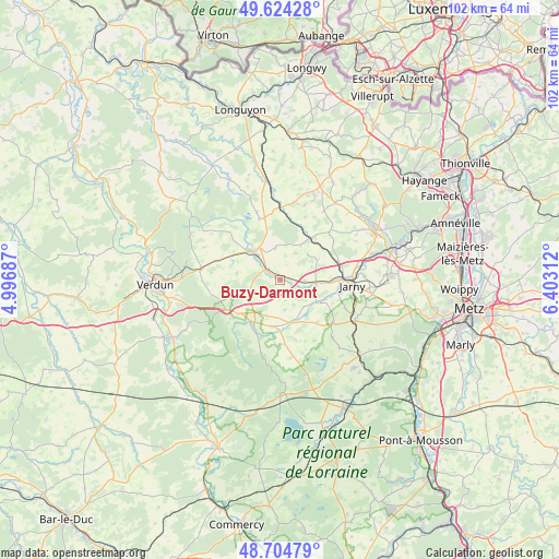 Buzy-Darmont on map