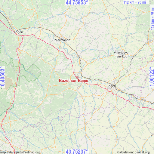 Buzet-sur-Baïse on map