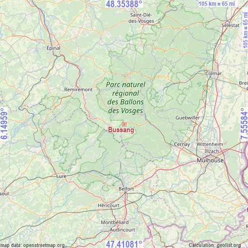 Bussang on map