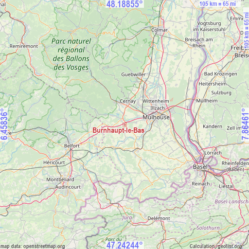 Burnhaupt-le-Bas on map