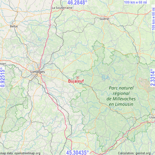 Bujaleuf on map