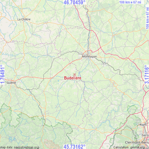 Budelière on map