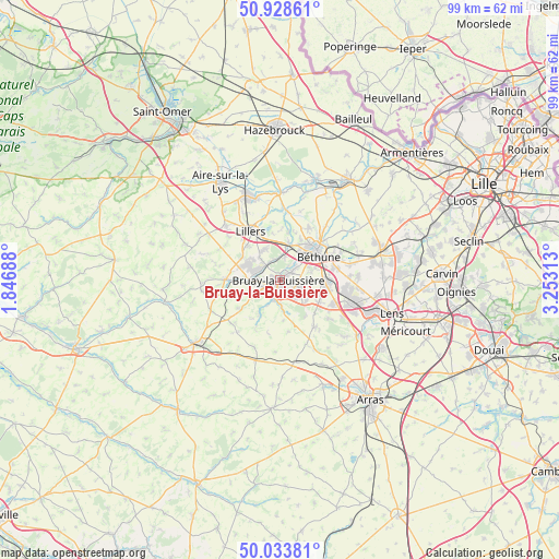 Bruay-la-Buissière on map