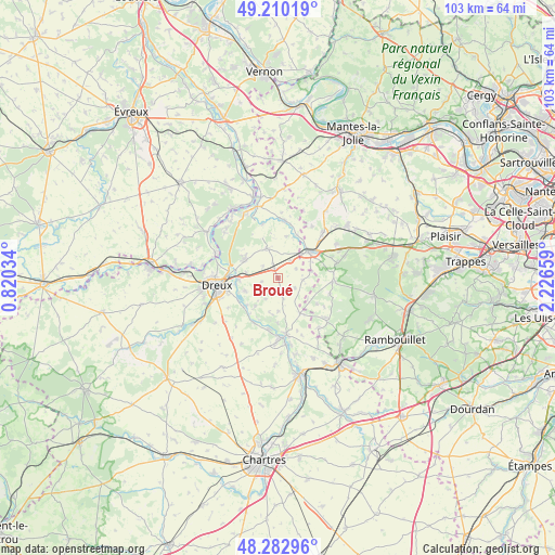 Broué on map