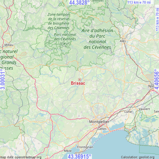 Brissac on map