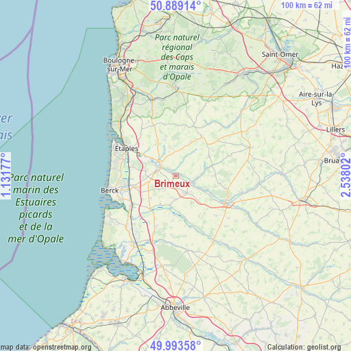 Brimeux on map