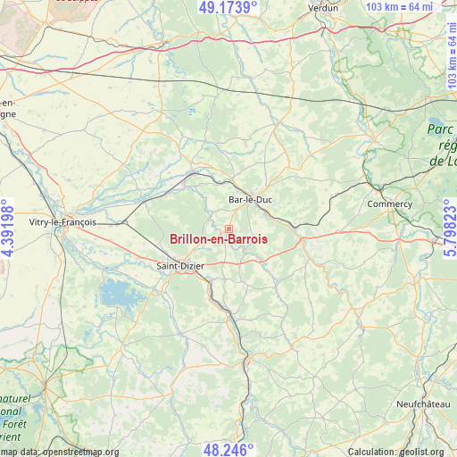 Brillon-en-Barrois on map
