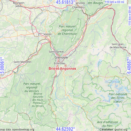 Brié-et-Angonnes on map