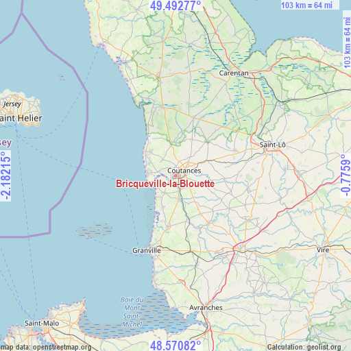 Bricqueville-la-Blouette on map