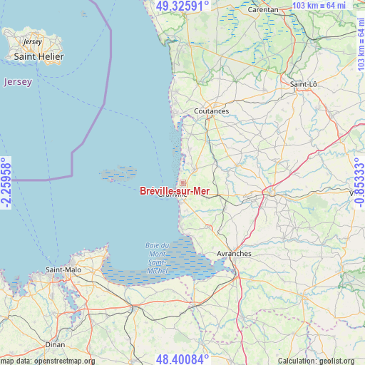 Bréville-sur-Mer on map