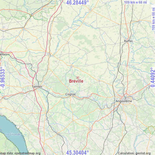 Bréville on map