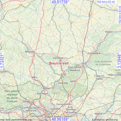 Breuil-le-Vert on map