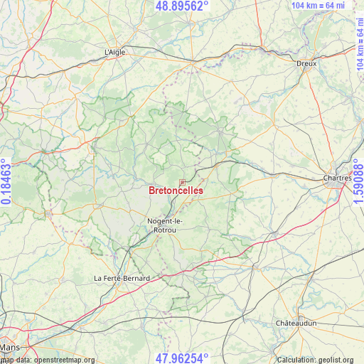 Bretoncelles on map
